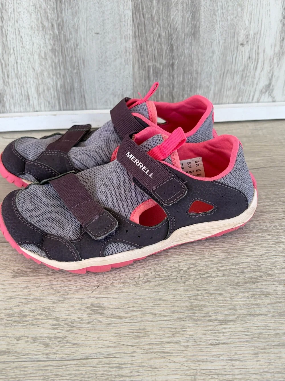 Merrell Kids Hydro Quest Sandals Pink Purple Girls Youth 1 Summer Water Shoes